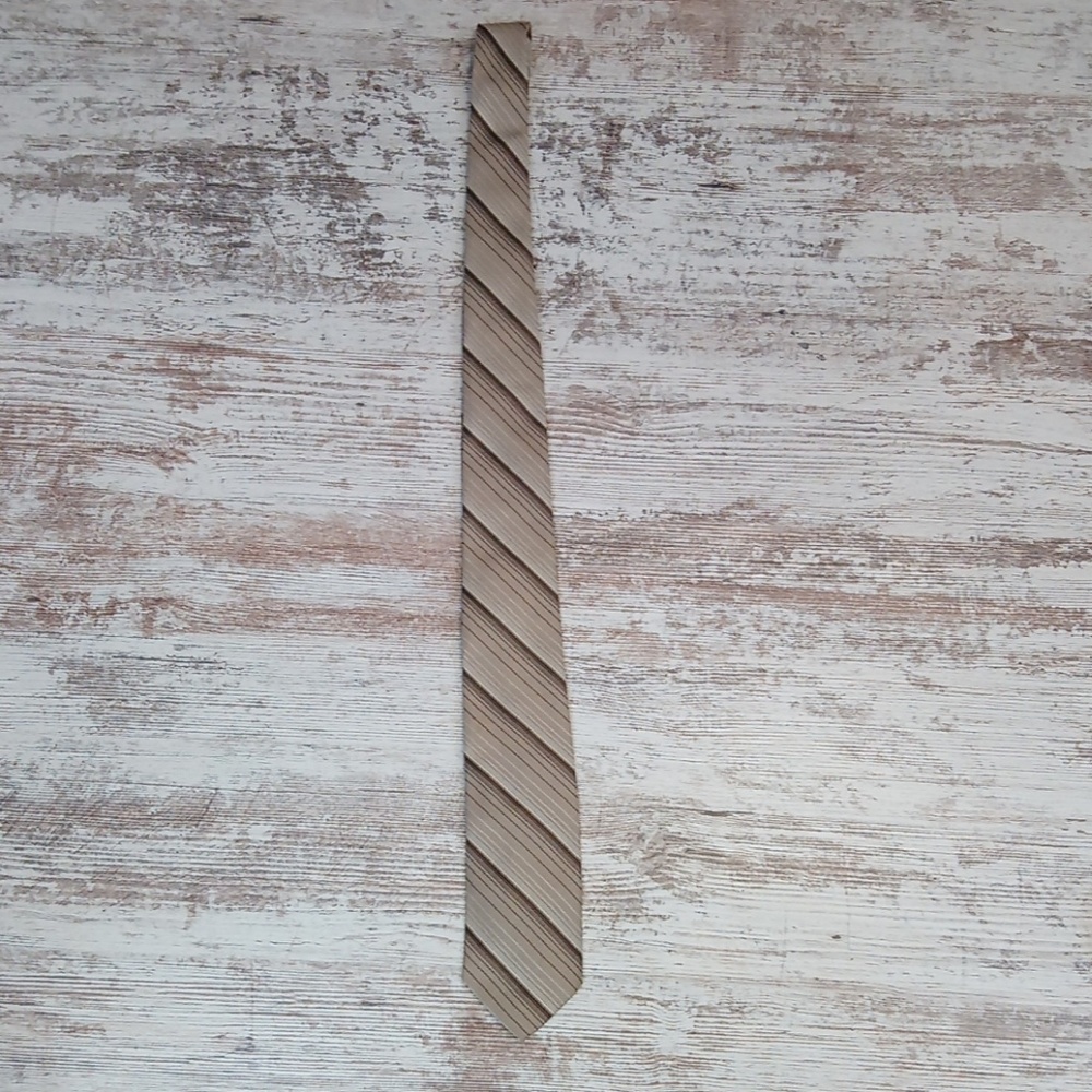 Par Excellence Tan Striped Tie